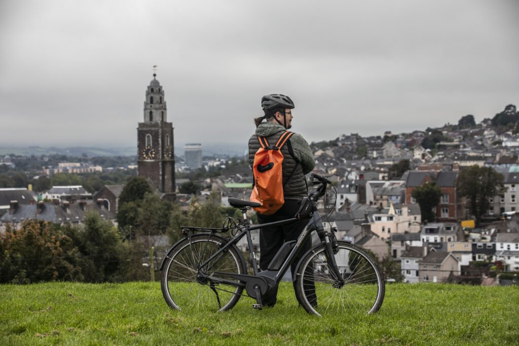 Mats Hedberg of Cork at Bell's Field in Cork with his electric bicycle.